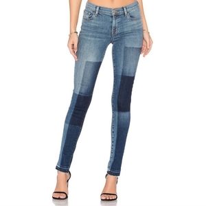 J Brand Reunion Colorblock MR Skinny Jeans